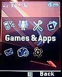 Main Menu - Games & Apps Highlighted